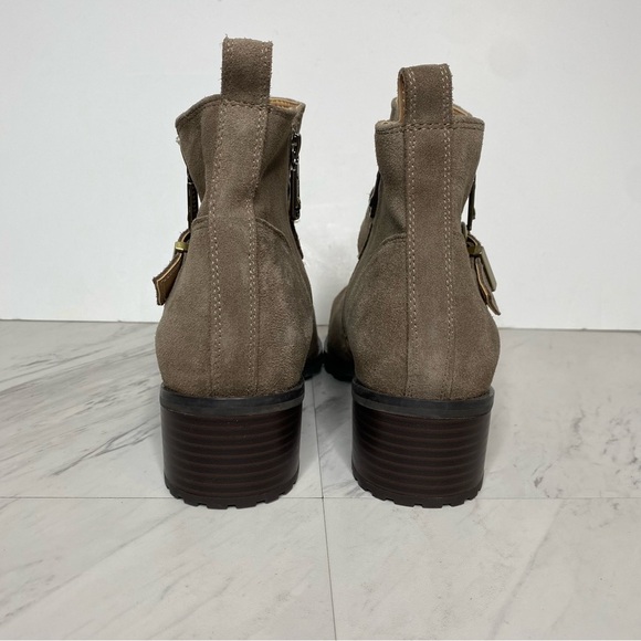 Blondo Susan Gray Tan Suede Bootie 11M - Picture 3 of 14